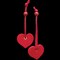The Ribbon People Club Pack of 60 Small Felt Red Heart Valentine's Ornaments